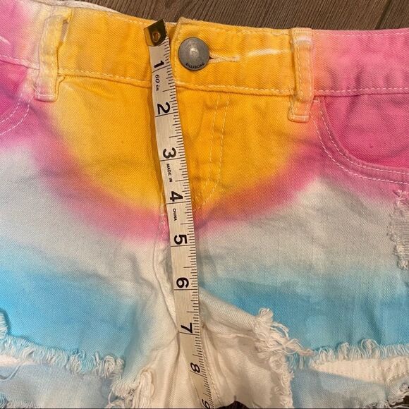 Billabong Tie Dye Distressed Low Rise Shorts 3 - Picture 8 of 9